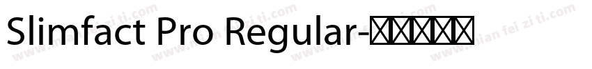 Slimfact Pro Regular字体转换